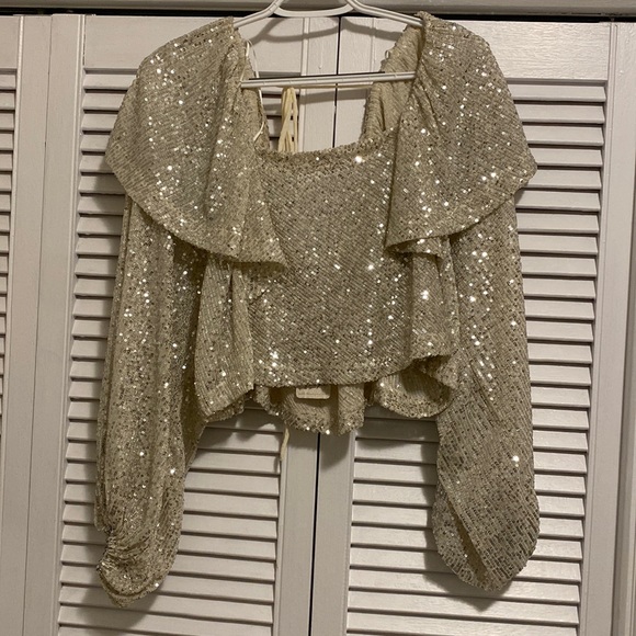 Free People Sequin Top - Picture 2 of 7